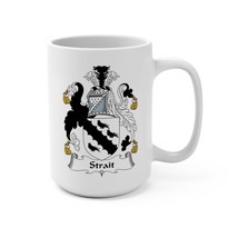 Straits Family Coat of Arms Coffee Mug (15oz, White) - £15.75 GBP