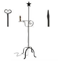 Wrought Iron Floor Lamp - Adjustable &quot;Quilter&#39;s Lamp&quot; With Finial Choice - £59.71 GBP