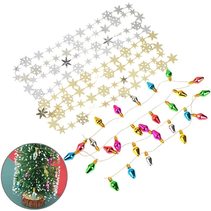 1M Dollhouse Miniature Led String Snowflakes String Lamp Bead String Christmas - £7.48 GBP+