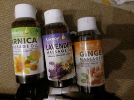 3 Pack Massage Oil With Pumps Ginger, Lavender, Arnica New) Stocking Stu... - £14.87 GBP