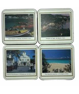 St. Martin Set of 4 Coasters Cork-Backed Island Scenes Travel Souvenir S... - £7.26 GBP