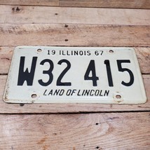 1967 W32 415 Illinois Vehicle License Plate Land Of Lincoln Embossed Exp... - £13.09 GBP