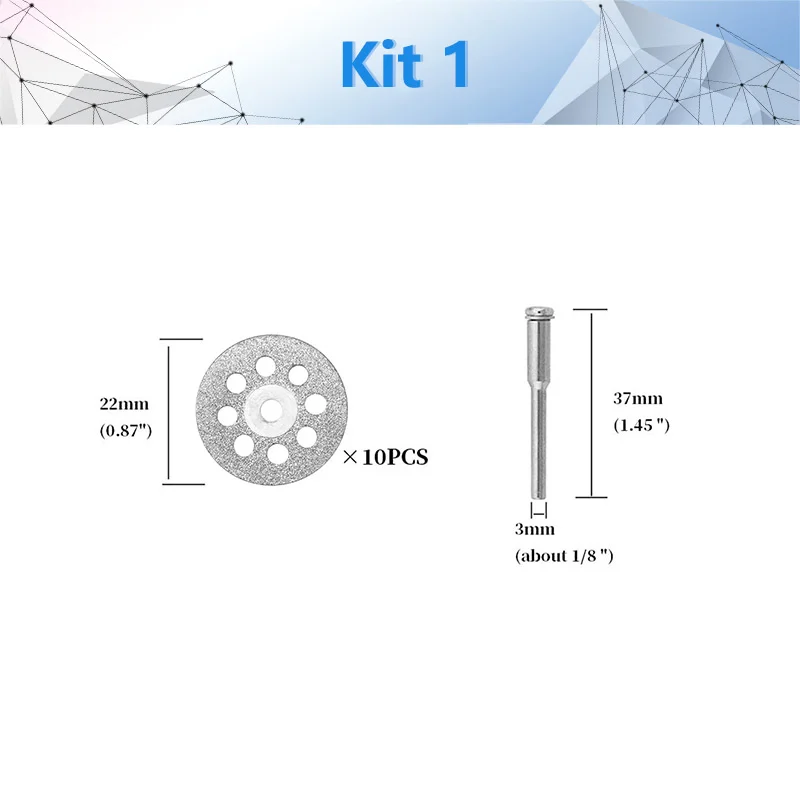 NEWONE  Cutting Wheel (22mm) 10pcs with Mandrel (m) 2pcs Saw Blades Cut Off Disc - $163.16