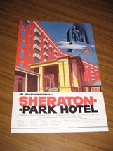 1954 Print Ad Sheraton Park Hotel Washington DC Abraham Lincoln Statue - £6.90 GBP