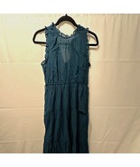 Socialite Tiered Midi Dress Teal Blue Boho Flowy Festival Women’s Size S - $10.00
