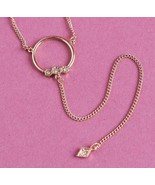 LUV AJ Full Bloom Lariat Necklace Rose Gold Dust Bag Rachel Zoe NEW RV:$... - $16.00