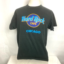 Vintage 1990&#39;s Hard Rock Cafe Chicago Single Stitch XL Black T-Shirt - £13.79 GBP