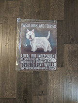16&quot; West Highland Terrier DOG Trait 3d cutout retro USA STEEL plate display Sign - £35.52 GBP
