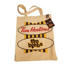 Tim Hortons Tim Biebs Justin Bieber Collection Canvas Two Handle Tote Ba... - $15.85