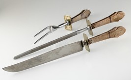 Sterling Silver Carving Set with Fork, Knife, and Sharpener - €136,25 EUR