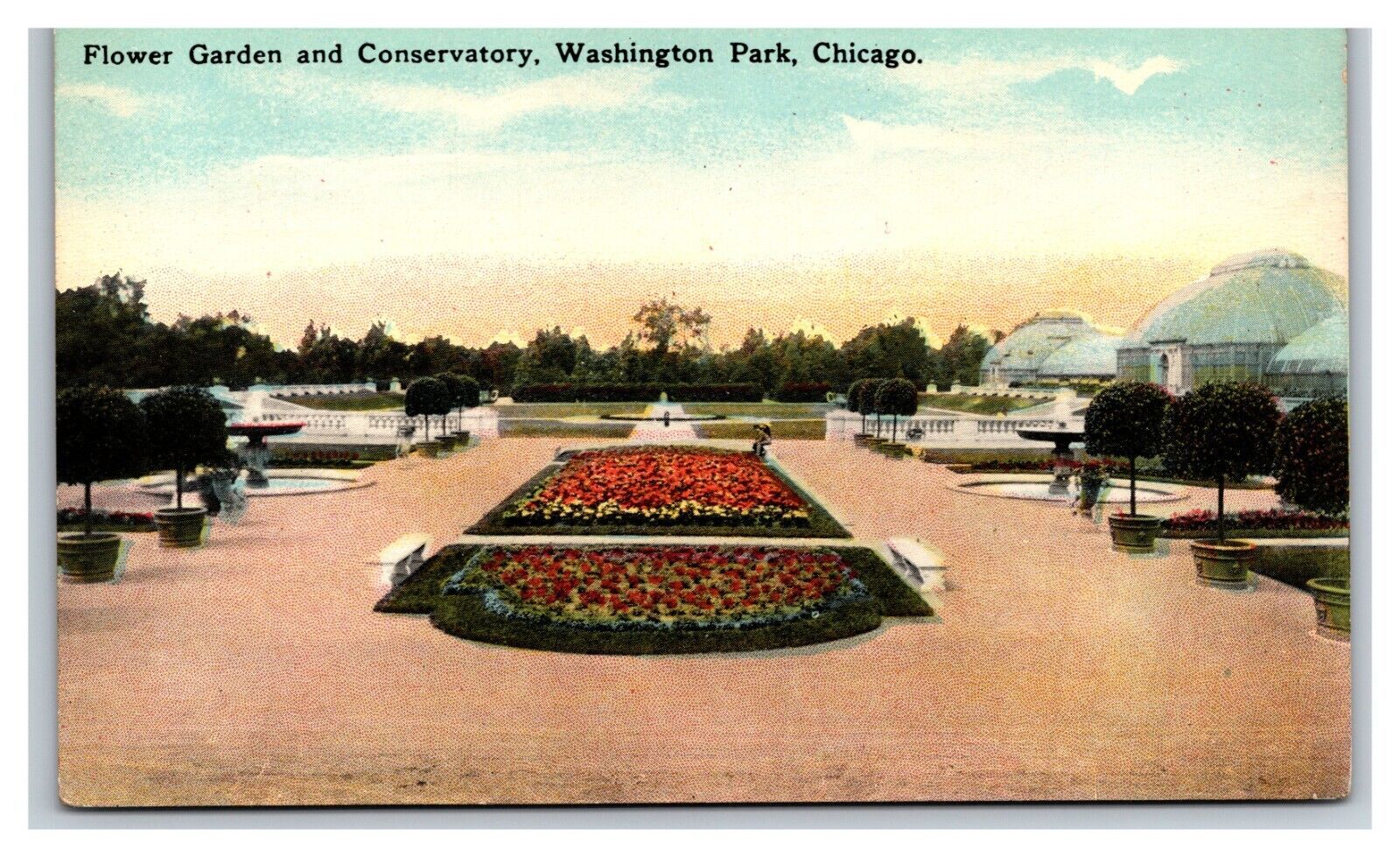 Primary image for Washington Park Garden and Conservatory Chicago Illinois IL UNP DB Postcard Y5