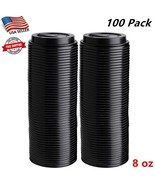 100 Pack Lids for 8oz Paper Hot Cups - Coffee Cup for Cold or Hot Drinks... - £9.28 GBP