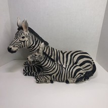Zebra &amp; Foal Resin Sculpture Touch of Class 16.5&quot; long 11.5&quot; tall - £38.94 GBP
