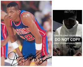 John Salley signed Detroit Pistons basketball 8x10 photo Proof COA - aut... - £58.39 GBP