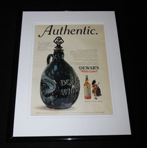 1973 Dewar&#39;s White Label Whiskey Framed 11x14 ORIGINAL Vintage Advertise... - £31.14 GBP