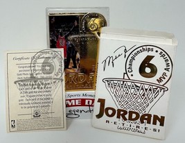 Michael Jordan Upper Deck 22Kt. Gold Leaf Bulls Photo Card - Retirement Ed. LE - £1,075.53 GBP