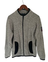 NORWear Authentic Icelandic Iceland Fleece Sweater Zip Up Jacket Gray Si... - $39.59
