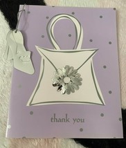 Amscan Razzle Dazzle Purse Shoe Fashion Purple White Silver Thank You Ca... - $13.99