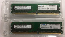 2GB 2x 1GB Crucial PC2-8500 DDR2 1066MHz CL7 CT12864AA1067 Desktop Memory UDIMM - £31.38 GBP