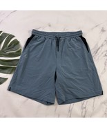 Ohmme Mens Warrior II Activewear Shorts Size M Blue Black Lined Workout - $370.49 MXN