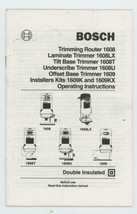 Bosch Power Tool Corporation Brochure Trimming Router Operating Instruct... - $13.57