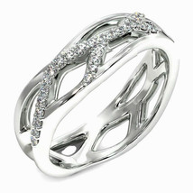 0.63ct Diamond 14k White Gold Pretty Ring Valentine Day - £634.83 GBP