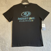 Mossy Oak Fishing Men&#39;s Short Sleeve Black T-Shirt Size Medium NWT - £7.56 GBP