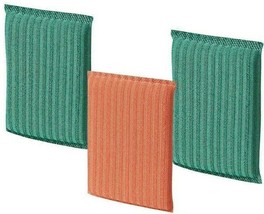 Heavy Duty Pepprig Cleaning Sponges 3 Pack Scrubbers Dish Sink Bathroom - $4.45