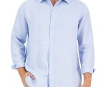 Club Room Luxury Men&#39;s All Linen Button Down Shirt Blue-2XL - $24.99