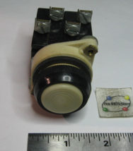 Push-Button Switch White Momentary Panel Mount General Electric GE Used - $9.49