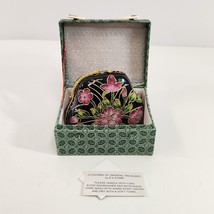 DS Starr Cloisonne Evening Bag Clutch Purse Enamel Handpainted Flowers w... - £27.05 GBP