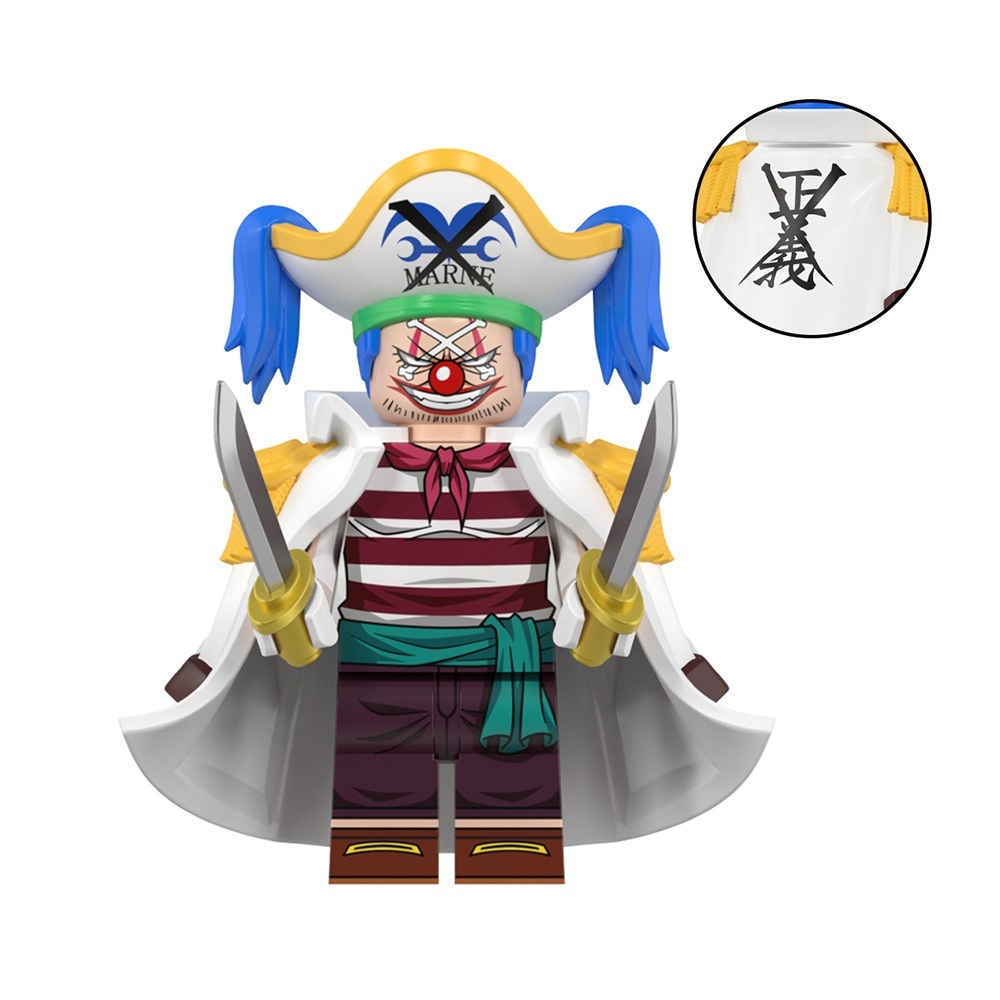 Buggy the Star Clown One Piece Lego Compatible Minifigure Bricks Toys