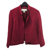Doncaster Red Blazer Jacket Snap Front Long Sleeve Lined Front Pockets S... - £78.68 GBP