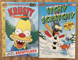 KRUSTY COMICS #1 &amp; ITCHY &amp; SCRATCHY Holiday Hi-Jinx Special #1 Bongo Com... - £19.28 GBP