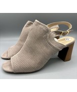 Liz Claiborne Goldie Taupe Koala Slingback Heels Sandals Womens 9.5 - $17.41