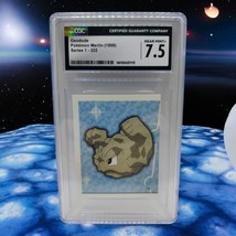 Pokemon Merlin 1998 Series 1 - 222 Image / Sticker Geodude CGC 7.5 Near ... - $16.48
