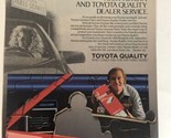 vintage Toyota Quality Print Ad Advertisement 1989 Pa2 - £4.73 GBP
