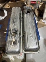 Vtg Chevrolet Scripted Small Block Chevy Power Valve Covers Chrome - $79.19