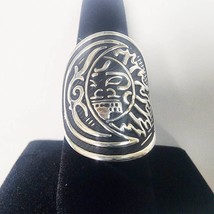 The Eclipse Silver Statement Ring Size 8.75 - £19.05 GBP