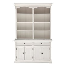 87" White Wood Sideboard with Hutch and Two Drawers - $47,318.25 MXN