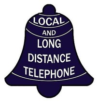 Local and Long Distance Telephone Calling Plasma Cut Bell Metal Sign - $39.95