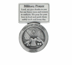 2 5/8&quot; Pewter Army Military Prayer Visor Clip - £19.76 GBP