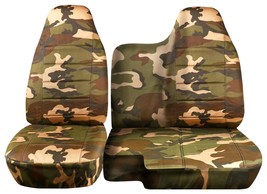 Fits Ford Ranger 60/40 Bench Seat 1998-2003 Green Army Camouflage - $89.99