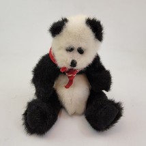 Vintage 1993 TY Attic Beanie Baby Checkers the Panda Bear Plush 9 Inches - £3.78 GBP