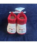 Carter&#39;s Newborn Baby Santa Christmas Crochet Knitted Booties Unisex Sli... - €8,58 EUR