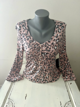 Kim Roger’s Pink Leopard Print Women’s Shirt Size Small NWT New With Tag - £7.91 GBP