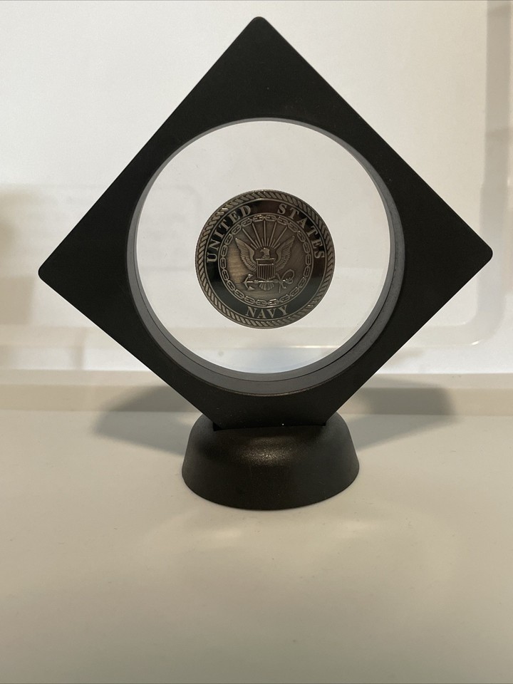 Is Navy Lieutenant 0-3 Coin w/ Black 3D Case/Stand Item image 3