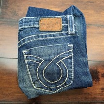 Big Star LIV Womens Dark Wash Thick Stitch Cropped Capris Jeans Size 28 (30x20) - £26.76 GBP