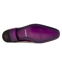 Apricena Genuine Caiman Crocodile Dress Derby's Shoes Purple image 4