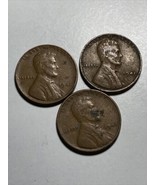 1941 Lincoln No Mint Mark Wheat Penny One Cent Coin Lot Of Three (3) Cir... - $44.50